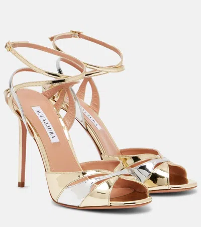 AQUAZZURA MOVES 105 FAUX LEATHER SANDALS