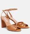 Aquazzura Moves Leather Sandals In Brown