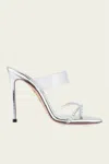 Aquazzura Movie Mule 105 In Silver