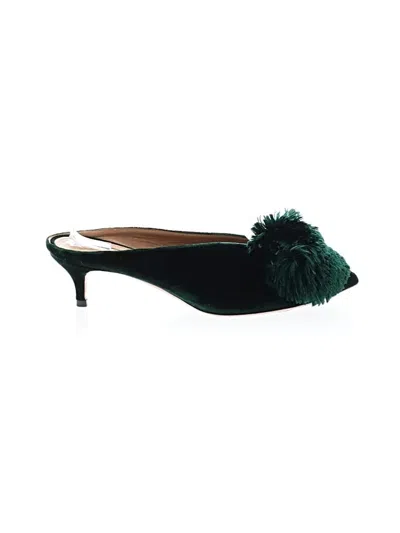 Pre-owned Aquazzura Mule/clog In Green