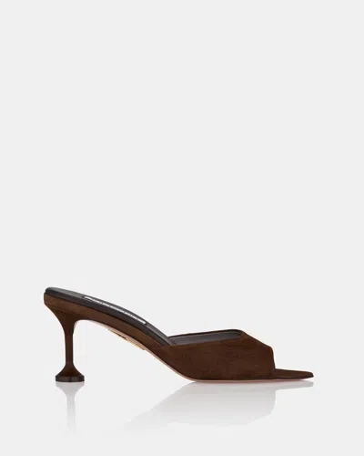 Aquazzura Mules Bisous 65 In Brown