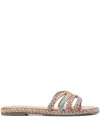 Aquazzura Multicolor Playita Slides In Multicolour