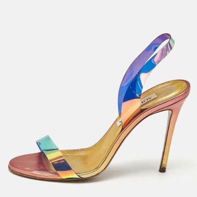 Aquazzura Multicolor/iridescent Pvc So Nude Slide Sandals