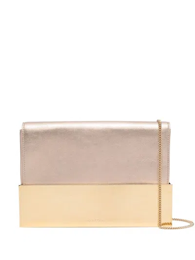 Aquazzura Muse Clutch Bag In Gold