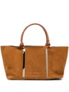 Aquazzura Muse Knotted-handle Suede Tote Bag
