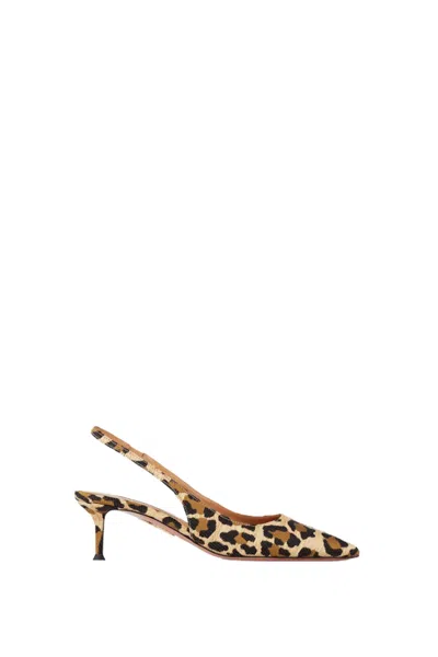 Aquazzura New Purist 50 Heels In Multi