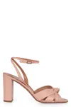 Aquazzura Heeled Sandals With Ankle Strap And Knotted Detail