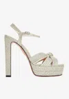 Aquazzura Honeycomb Nina Knot Platform Sandals