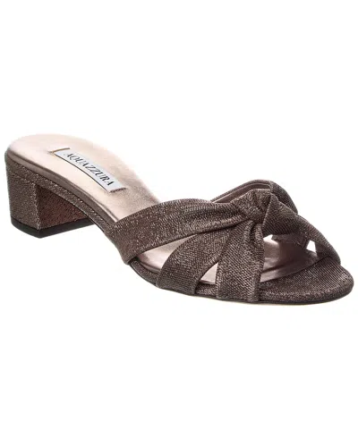 Aquazzura Nina 35 Twill Sandal In Brown