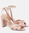 Aquazzura Nina Knot Ankle-strap Sandals In Pink