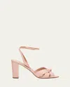 Aquazzura Nina Knot Ankle-strap Sandals In Petal