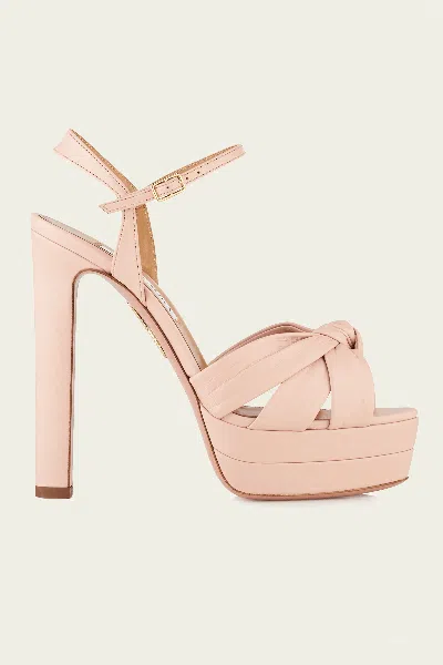 AQUAZZURA NINA SANDAL PLATEAU 130 IN PETAL