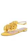 Aquazzura Noches Tropicales Flat Sandals Tuscan Sun In Tuscan Sun
