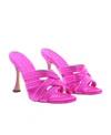 Aquazzura Oahu 100mm Satin Sandals In Pink