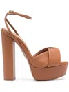 Aquazzura Olie Plateau 140 In Brown