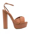 Aquazzura Olie Plateau 140 In Brown