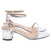 Aquazzura Olie 50 Metallic Sandals In Silver Patent Leather In Silver
