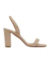 Aquazzura Open Toe High Heel Sandals In Gold
