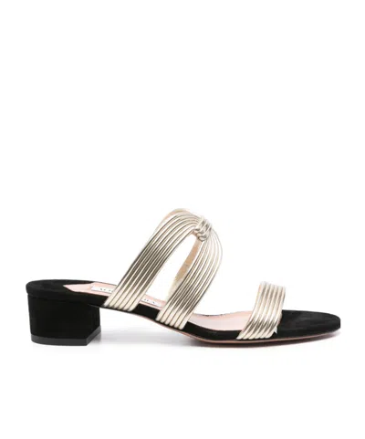 Aquazzura Open Toe High Heel Sandals In Multicolor