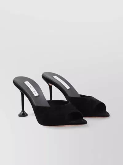 Aquazzura Open Toe Suede Heeled Sandals