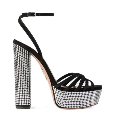 Aquazzura Open-toed High-heeled Sandals In Black