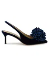 Aquazzura Women's 65mm Couturier Slingback Pumps In Blue
