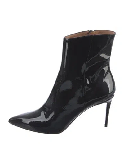 Pre-owned Aquazzura Patent Leather Boots In Black