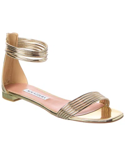 Aquazzura Patent Sandal In Black