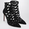 Aquazzura Black Perforated Décolleté With Zip