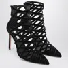 Aquazzura Black Perforated Décolleté With Zip In Black