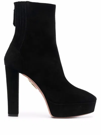 Aquazzura Plateau Saint Honore' Bootie In Black