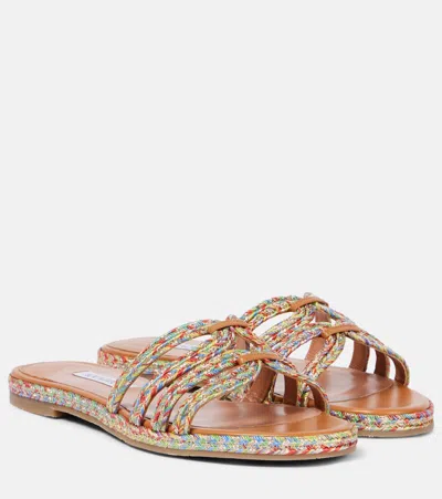 AQUAZZURA PLAYITA ESPADRILLE SLIDES