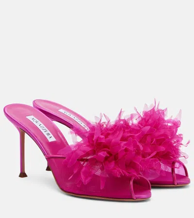 Aquazzura Pome Slide Sandal In Pink