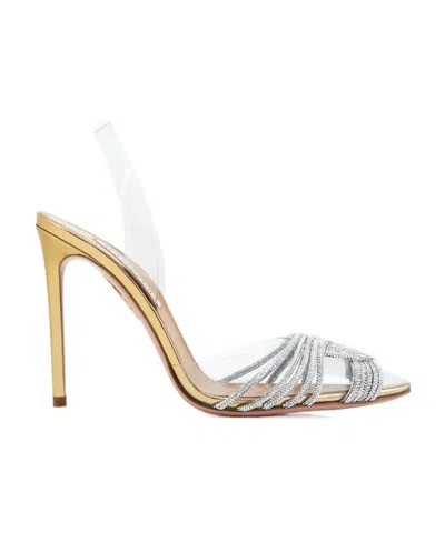 Aquazzura Pointed 115mm Leather Pumps In White