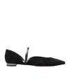 Aquazzura Women's Bellezza Ballet Flats In Black