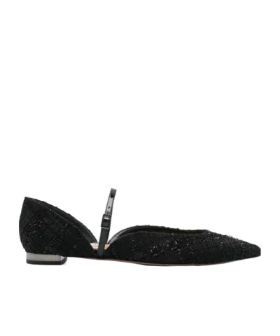 AQUAZZURA AQUAZZURA EMBELLISHED BALLERINA FLATS