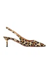 Aquazzura New Purist 50 Heels In Leopard