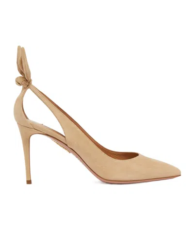 Aquazzura Pointed High Heels In Nude