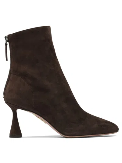 Aquazzura Pointed-toe Ankle Boots In Black