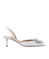 Aquazzura Pointed Toe High Heel Sandals In White
