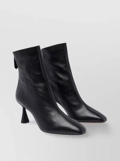 Aquazzura Pointed Toe Leather Ankle Boots