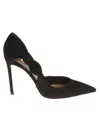Aquazzura Pointed Toe Pumps With Bow Detail In Black