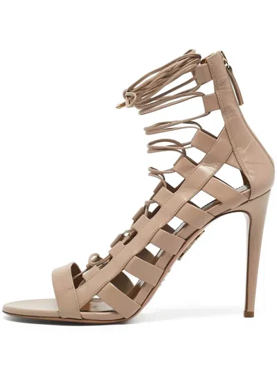 Pre-owned Aquazzura  105mm Amazon Strappy High-heel Sandals