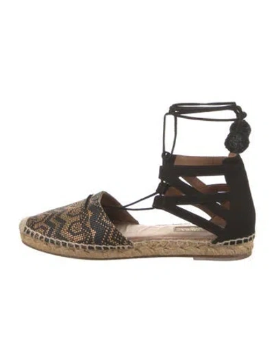 Pre-owned Aquazzura Printed Espadrilles In Multi