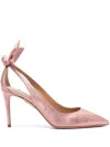 Aquazzura 90mm Slingback Leather Pumps