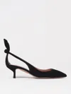 Aquazzura 50 Bow-tie Suede Pumps In Black
