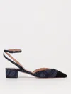 Aquazzura Square-headed High-heeled Sandals In Denim
