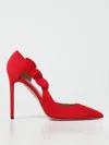 Aquazzura Very Bow Tie 105 Suede Point-toe Pumps In Rot