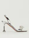 Aquazzura Belle Nuit Pump Sandals In Silver