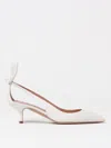 Aquazzura Bow Tie 50mm Leather Pumps In White